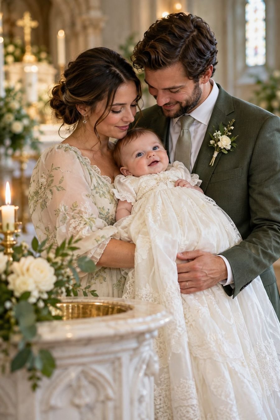 Valeria con sus papás