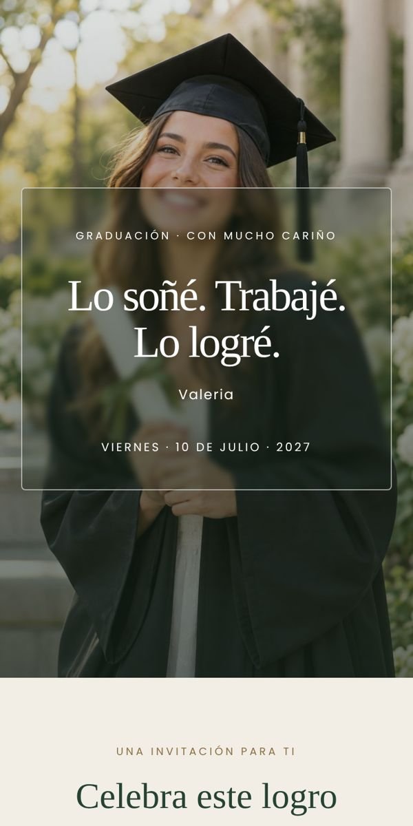 Diseño de invitación para graduación