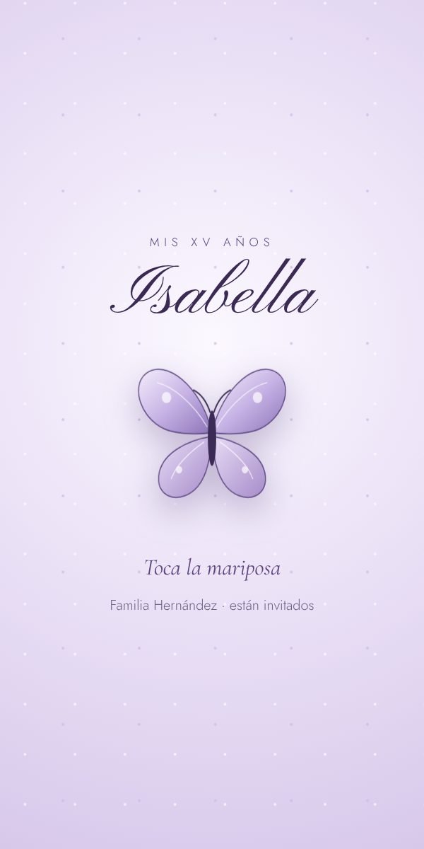 Vista del diseño Mariposa